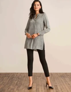 Store Anne Klein Rambling Dot Nehru Tunic Anne Black/Anne White