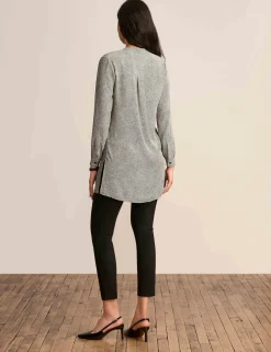 Store Anne Klein Rambling Dot Nehru Tunic Anne Black/Anne White