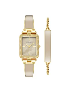 Online Anne Klein Rectangular Case Watch And Bracelet Set