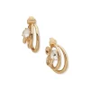 Best Anne Klein Ribbed 3 Row Hoop Clip Earrings