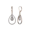 Cheap Anne Klein Rose Gold-Tone Crystal Pave Rim Drop Earrings