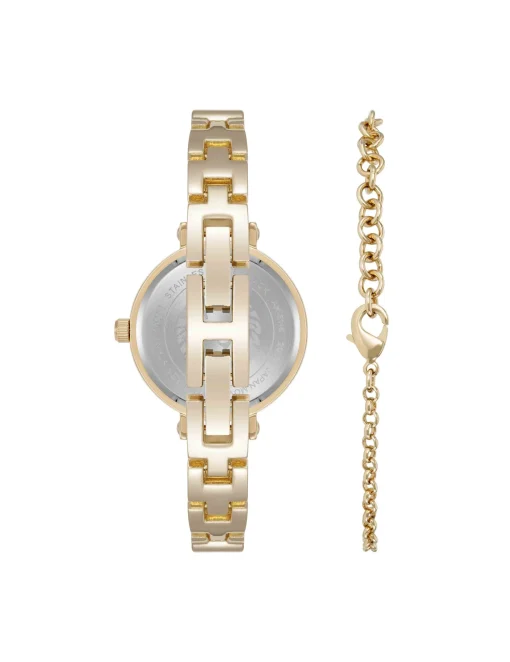 Online Anne Klein Round Gemstone Bangle Watch Set