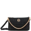 Best Anne Klein Ruched Crossbody With Chain Swag