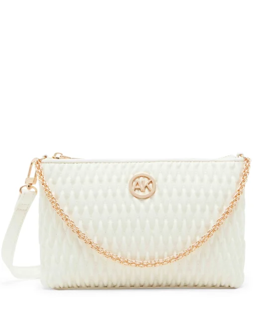 Best Anne Klein Ruched Crossbody With Chain Swag