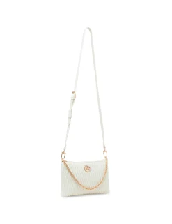 Best Anne Klein Ruched Crossbody With Chain Swag