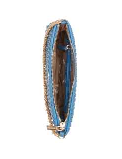 Best Anne Klein Ruched Crossbody With Chain Swag