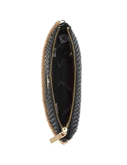 Best Anne Klein Ruched Crossbody With Chain Swag