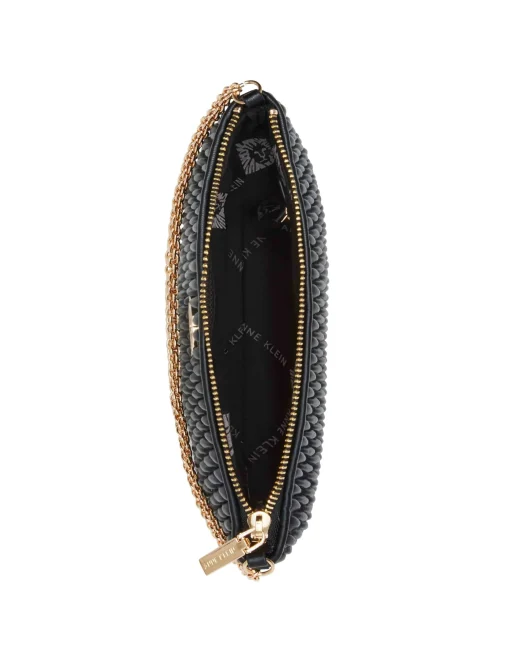 Best Anne Klein Ruched Crossbody With Chain Swag
