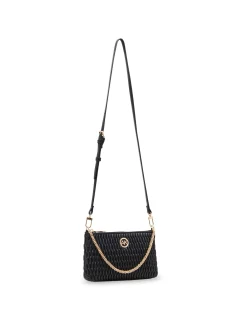 Best Anne Klein Ruched Crossbody With Chain Swag