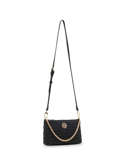 Best Anne Klein Ruched Crossbody With Chain Swag