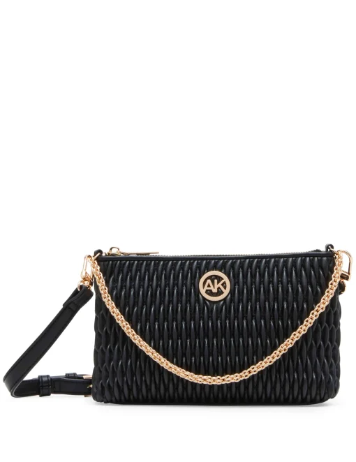 Fashion Anne Klein Ruched Crossbody With Chain Swag