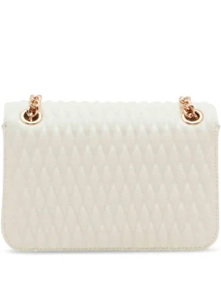 New Anne Klein Ruched Flap Crossbody With Oversized Chain Swag
