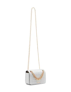 Fashion Anne Klein Ruched Flap Crossbody With Oversized Chain Swag