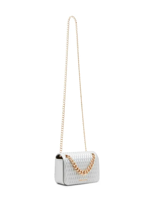 Fashion Anne Klein Ruched Flap Crossbody With Oversized Chain Swag