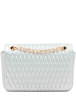 New Anne Klein Ruched Flap Crossbody With Oversized Chain Swag