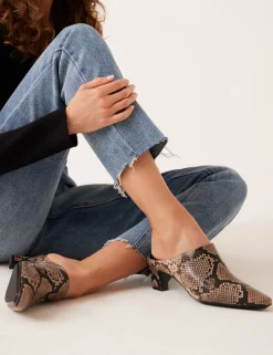 Fashion Anne Klein Sarafena Dress Mule Nat Snake