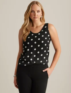 Shop Anne Klein Scoop Neck Tank Anne Blk/Anne Wht