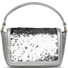 Discount Anne Klein Sequin Mini Flap Crossbody Silver/ Silver