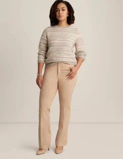 Flash Sale Anne Klein Sequin Stripe Pullover Latte Multi