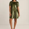 Fashion Anne Klein Sequin T Shirt Dress Olive Night