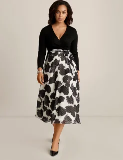 Discount Anne Klein Serenity Combo Dress Anne White/Anne Black
