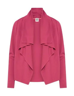 Hot Anne Klein Serenity Knit Drape Front Cardigan- Sale Elderberry