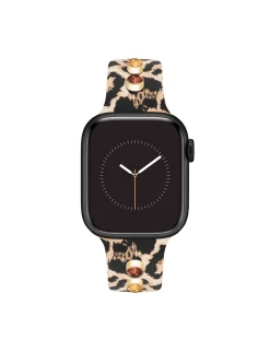 Shop Anne Klein Silicone Band For Apple Watch® With Crystal Charms