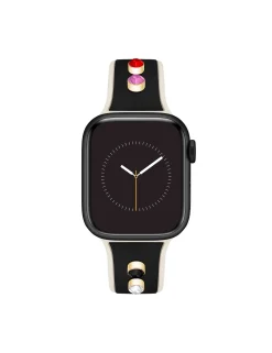 Shop Anne Klein Silicone Band For Apple Watch® With Crystal Charms