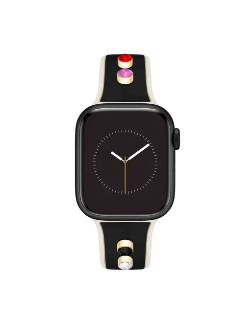 Shop Anne Klein Silicone Band For Apple Watch® With Crystal Charms