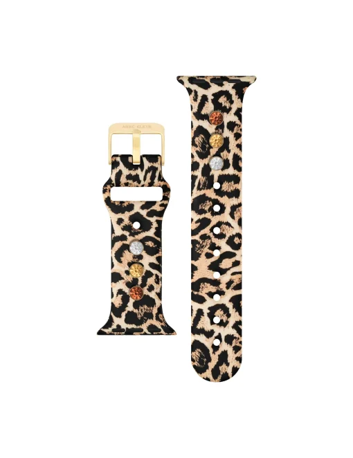 Shop Anne Klein Silicone Band For Apple Watch® With Crystal Charms
