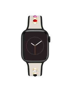 Shop Anne Klein Silicone Band For Apple Watch® With Crystal Charms