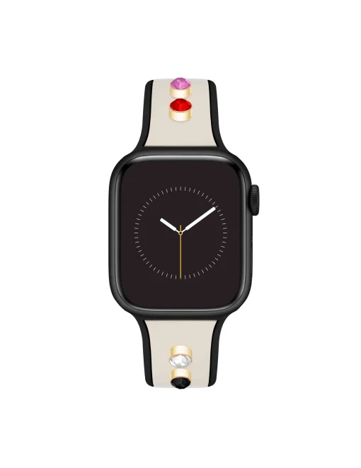 Shop Anne Klein Silicone Band For Apple Watch® With Crystal Charms