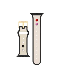 Shop Anne Klein Silicone Band For Apple Watch® With Crystal Charms