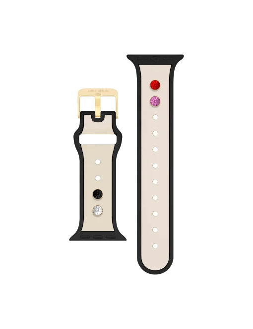 Shop Anne Klein Silicone Band For Apple Watch® With Crystal Charms