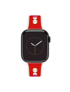 Shop Anne Klein Silicone Band For Apple Watch® With Crystal Charms