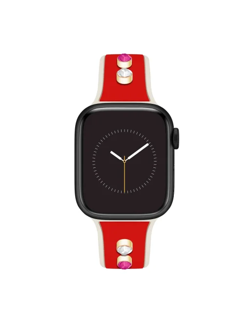 Shop Anne Klein Silicone Band For Apple Watch® With Crystal Charms