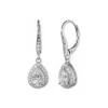 Sale Anne Klein Silver CZ Pear Eurowire Drop Earrings