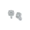 Cheap Anne Klein Silver-Tone Crystal Pave Clip Earrings