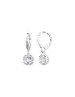Clearance Anne Klein Silver-Tone Cubic Zirconia Drop Earrings