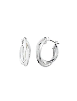 Cheap Anne Klein Silver-Tone Multi Hoop Earrings