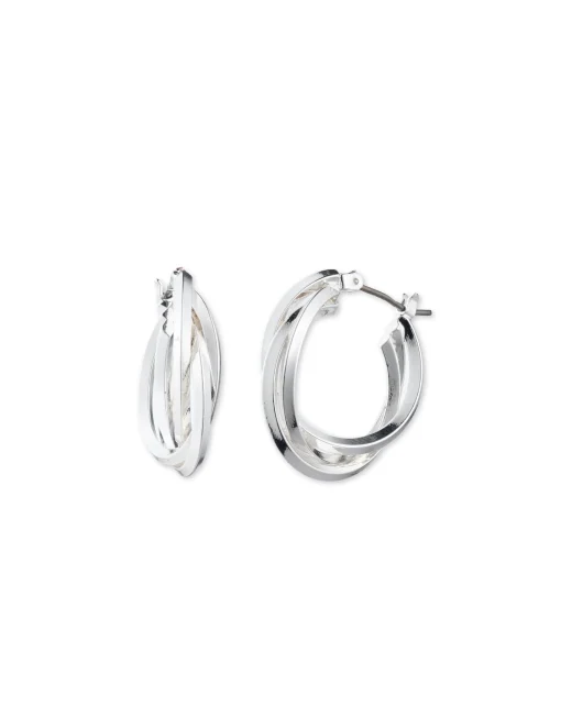 Cheap Anne Klein Silver-Tone Multi Hoop Earrings