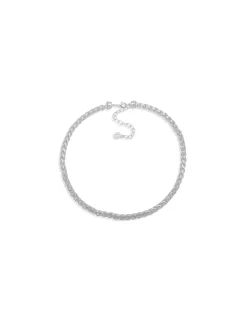 Clearance Anne Klein Silver-Tone Woven Chain Collar Necklace
