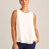 New Anne Klein Sleeveless Double Layer Blouse Anne White