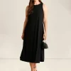 Best Sale Anne Klein Sleeveless Midi Dress Anne Black
