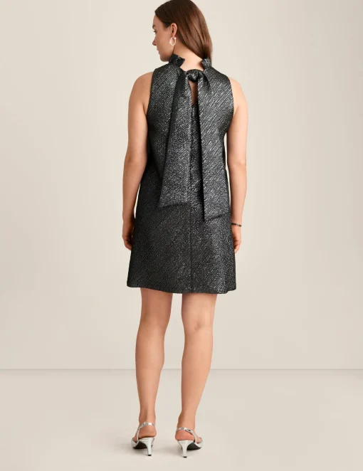 Cheap Anne Klein Sleeveless Shift With Ruffle Collar Gunmetal