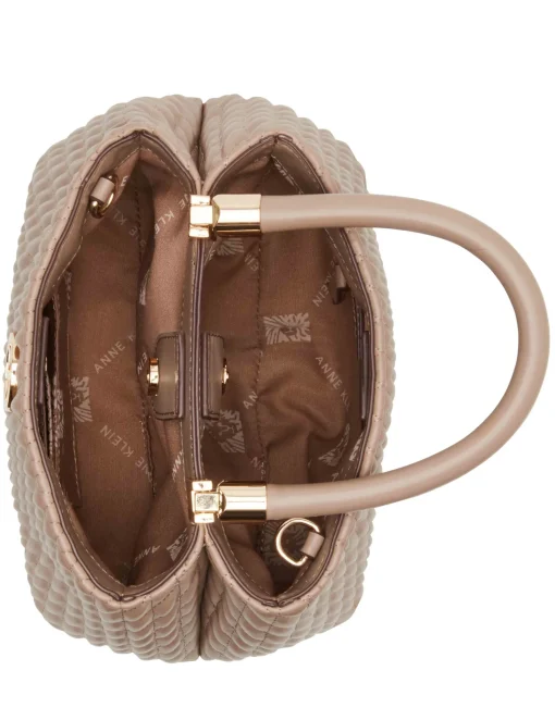 Best Anne Klein Small Ruched Satchel With Tubular Handle