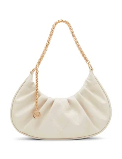 Best Anne Klein Small Smooth Stitched Quilted Crescent Shoulder Bag