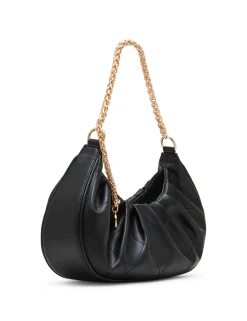 Flash Sale Anne Klein Small Smooth Stitched Quilted Crescent Shoulder Bag