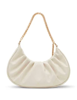 Best Anne Klein Small Smooth Stitched Quilted Crescent Shoulder Bag
