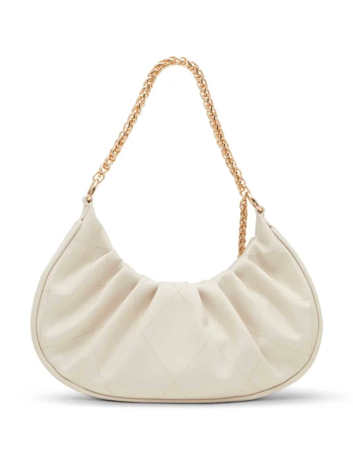 Best Anne Klein Small Smooth Stitched Quilted Crescent Shoulder Bag